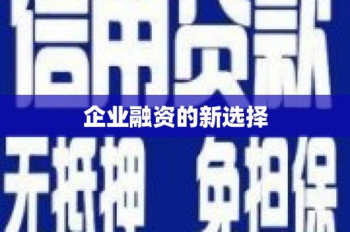 内门企业融资的新选择